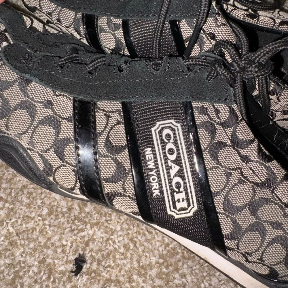 Coach Monogram Black and Cream Sneakers - Picture 4 of 4